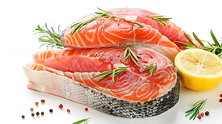 海产美食海鲜鱼生新鲜三文鱼鱼类美味