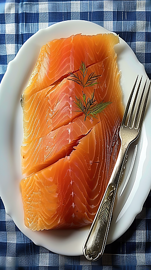 海产美食海鲜鱼生新鲜三文鱼鱼类美味
