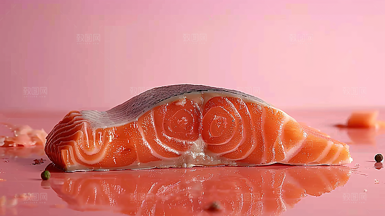 鱼类美味海鲜鱼生新鲜三文鱼海产美食