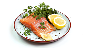 鱼类美味海鲜鱼生新鲜三文鱼海产美食