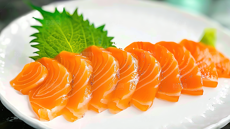 鱼类美味海鲜鱼生新鲜三文鱼海产美食