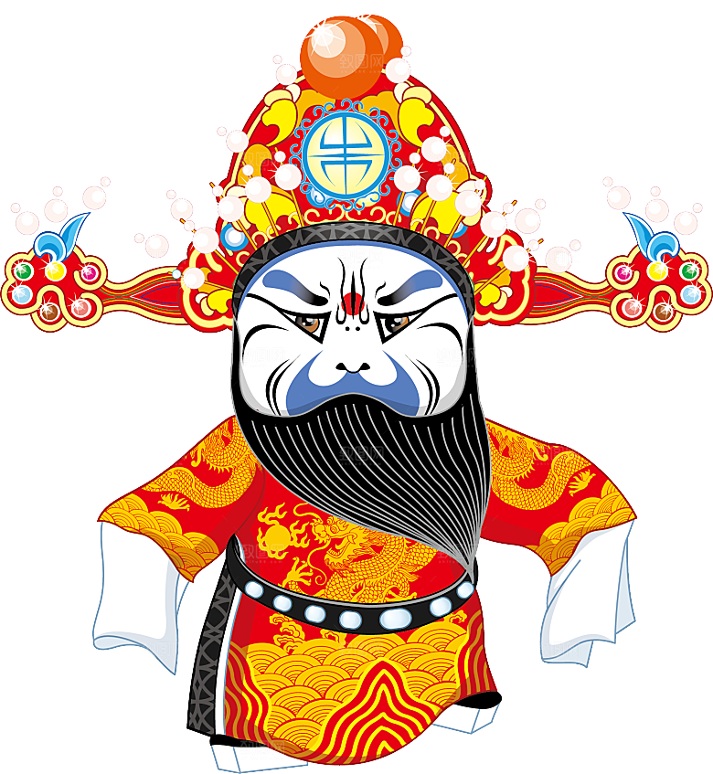 国粹戏曲人物免扣元素