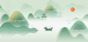 端午节节日创意背景PSD设计素材