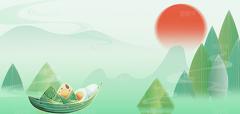 端午节节日创意背景PSD设计素材