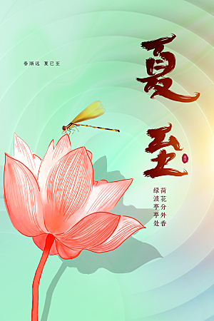 夏至节气传统活动海报