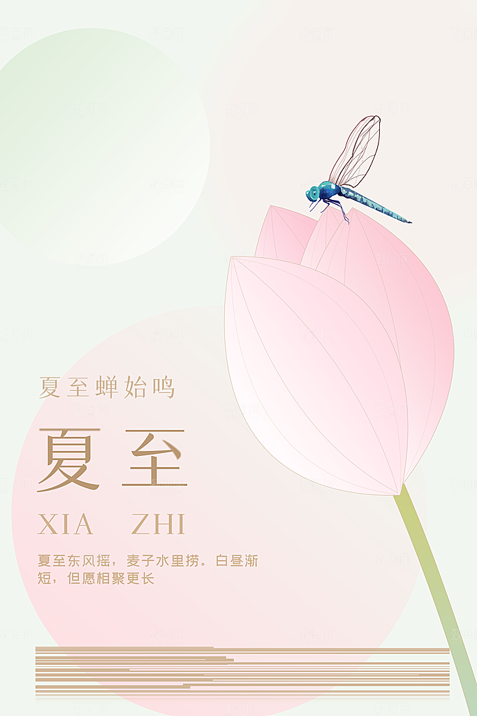 夏至节气传统活动海报