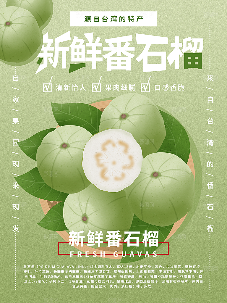 新鲜水果番石榴海报