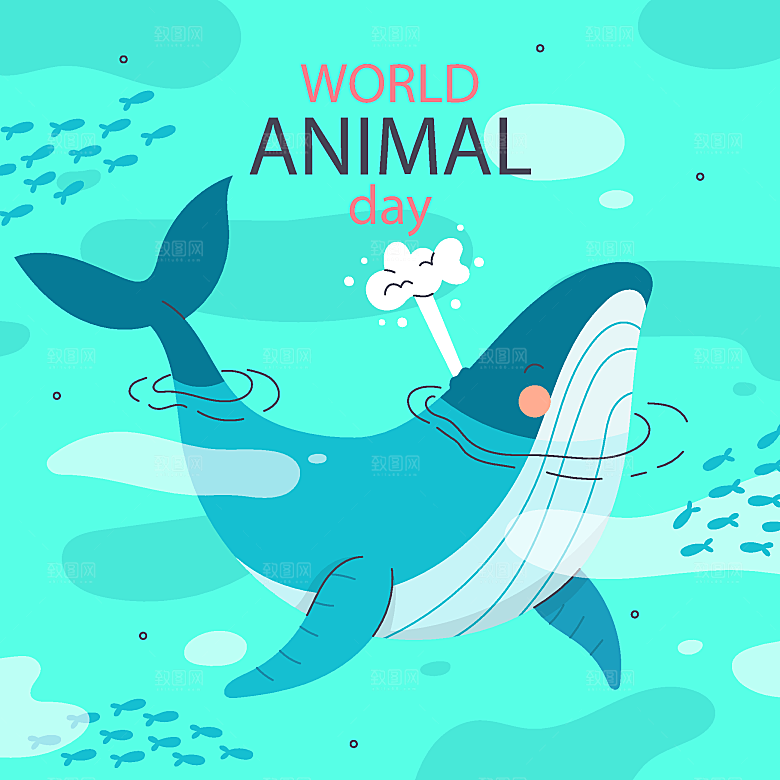 卡通森林动物插画海报素材