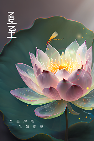 夏至节气传统海报