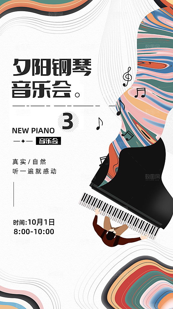 现代简约音乐会宣传海报