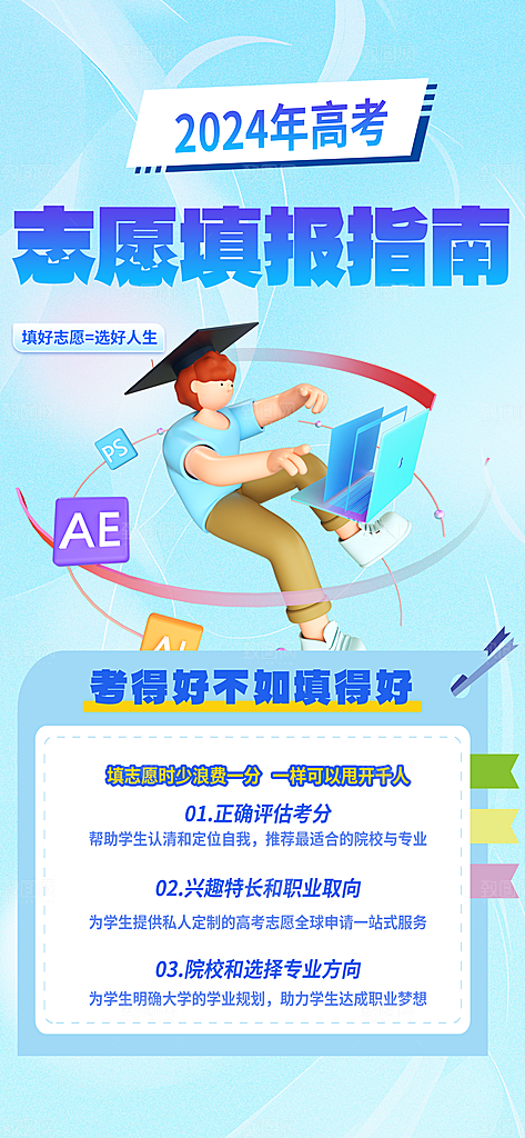 高考志愿填报服务指南海报
