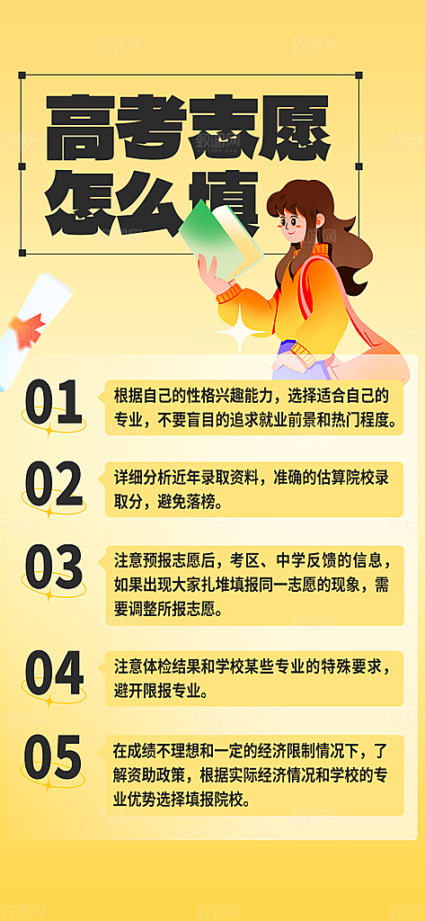高考志愿填报服务指南海报