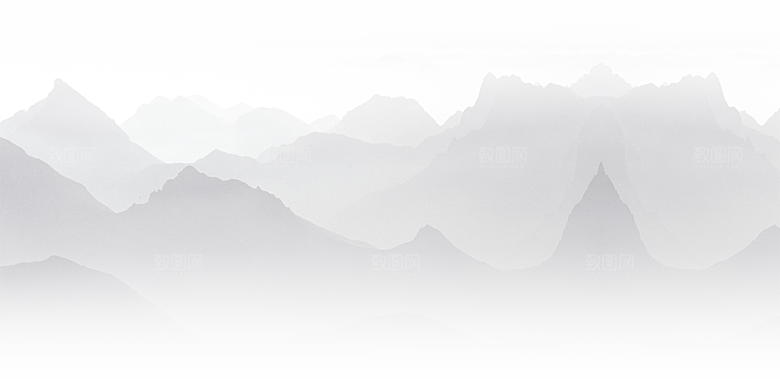 中国风复古山水水墨免扣元素