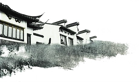 简约大气水墨山水PNG元素
