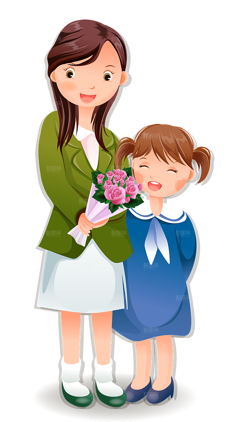 卡通可爱教师节免扣PNG素材
