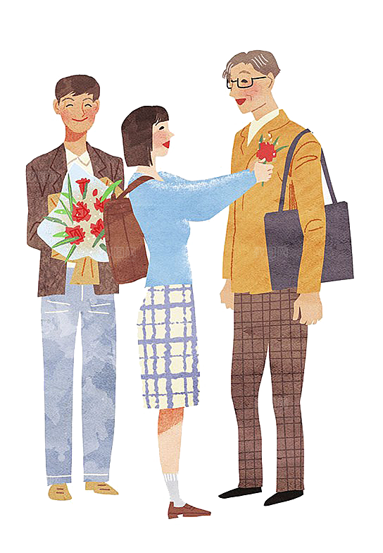卡通可爱教师节免扣PNG素材