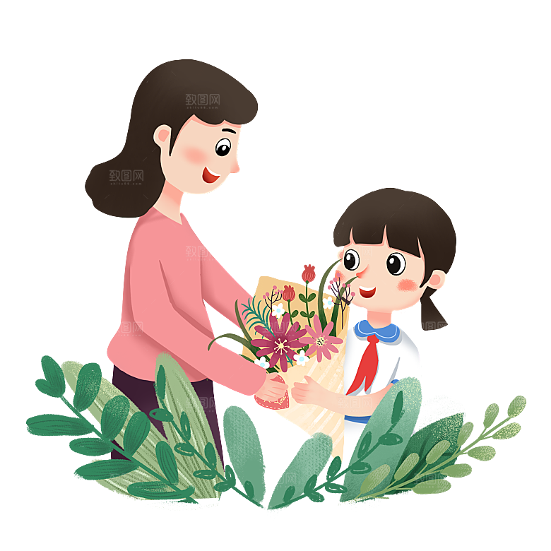 卡通可爱教师节免扣PNG素材