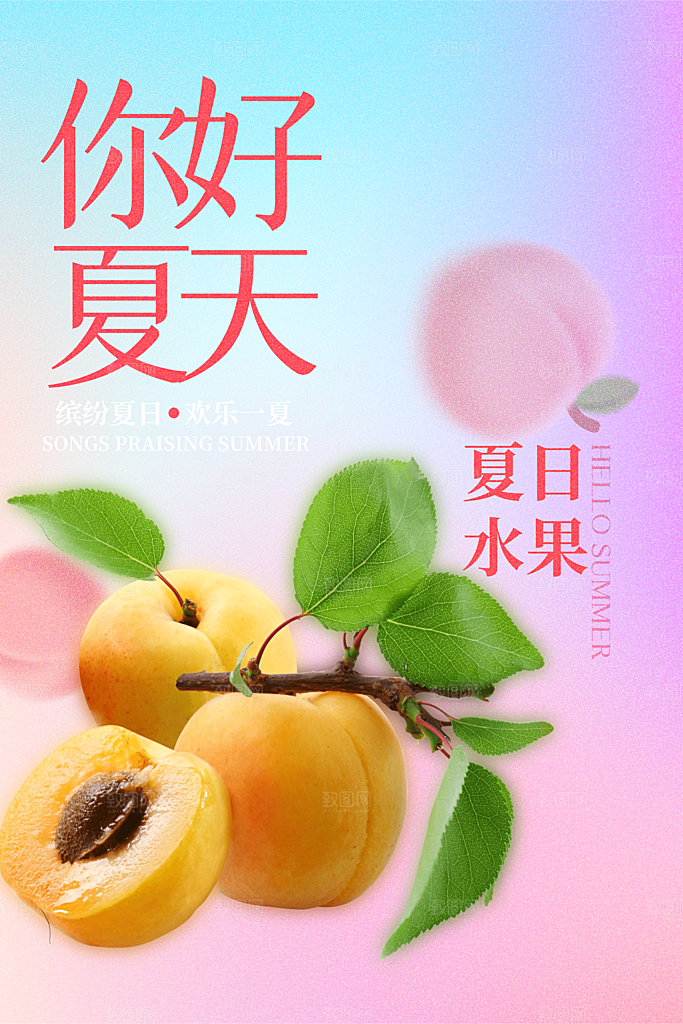 杏子海报设计素材源文件