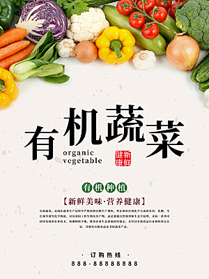 天然有机蔬菜海报