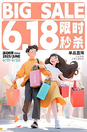 618海报宣传展板素材设计