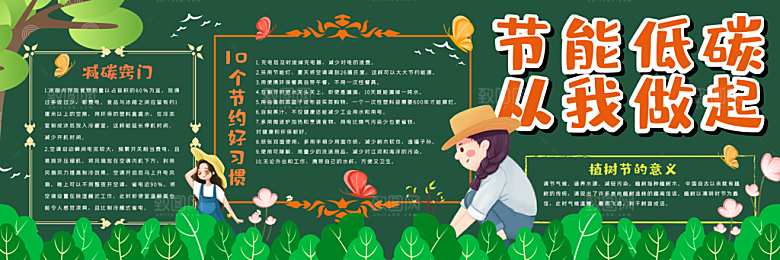 学校校园垃圾分类黑板报展板