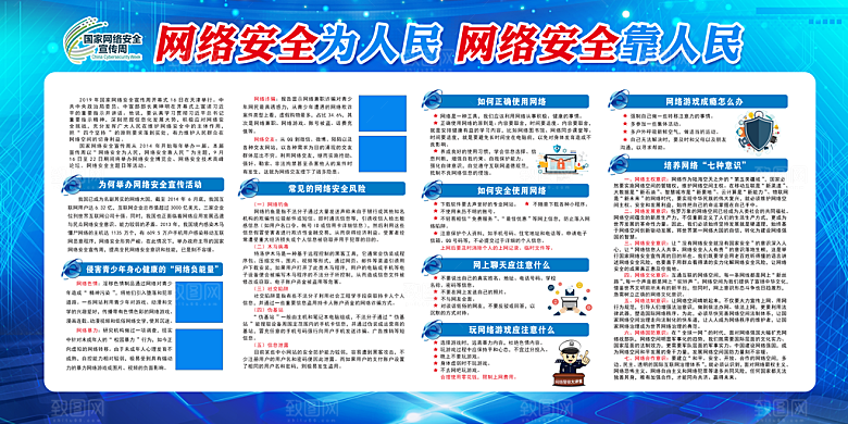 国家网络安全展板海报