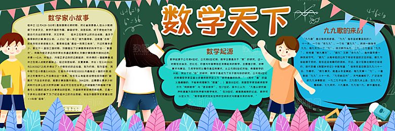 学校校园教育主题黑板报展板