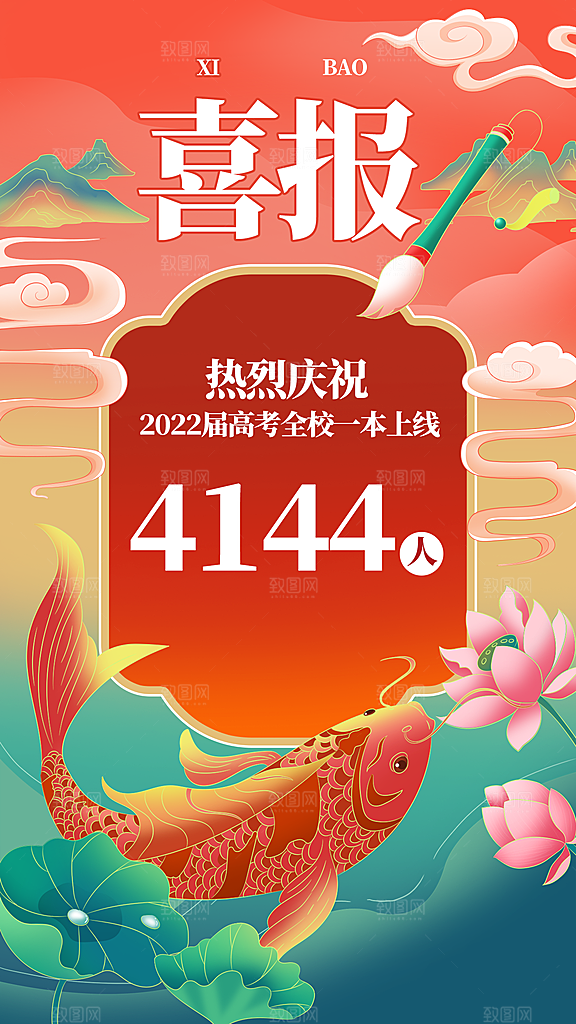 高考喜报手机海报