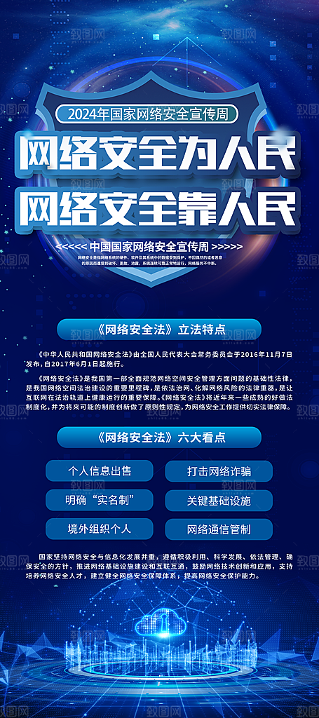国家网络安全展板海报