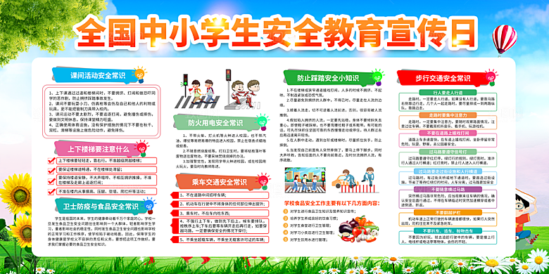 校园安全教育展板