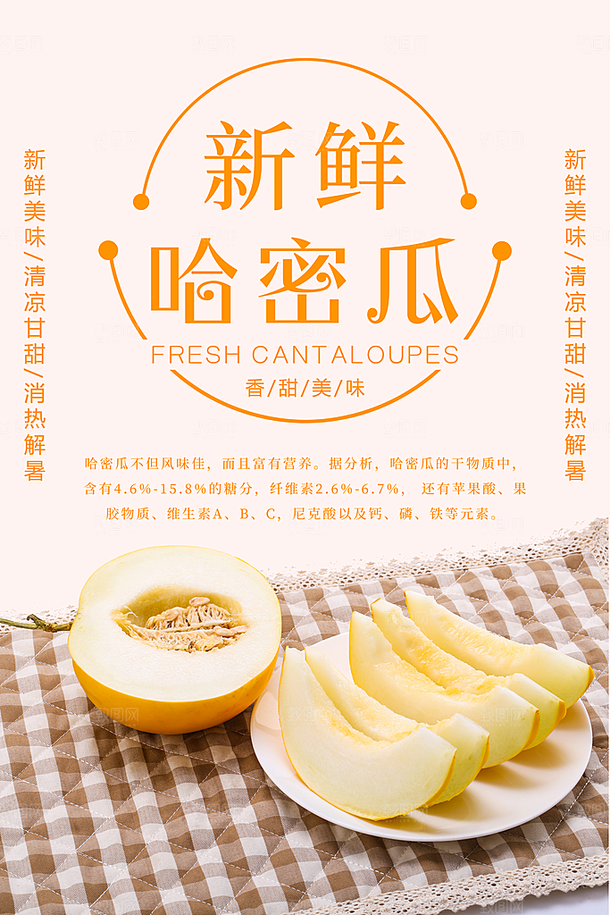 哈密瓜海报展板设计素材