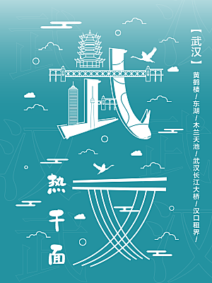 绿色文化旅游武汉海报