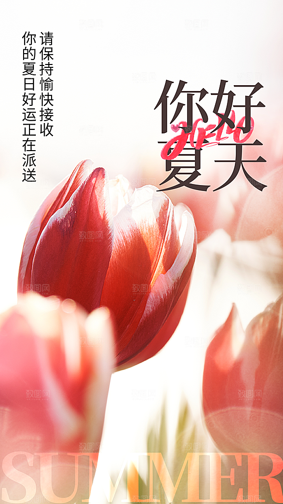 夏天夏季美食活动促销手机海报