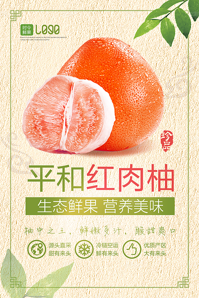 柚子宣传海报设计素材