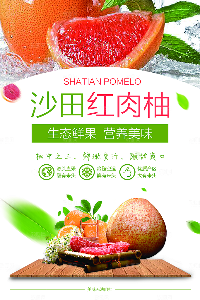 柚子宣传海报设计素材
