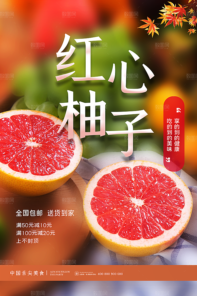 柚子宣传海报设计素材