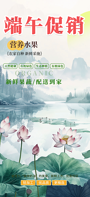 端午节粽子促销活动海报