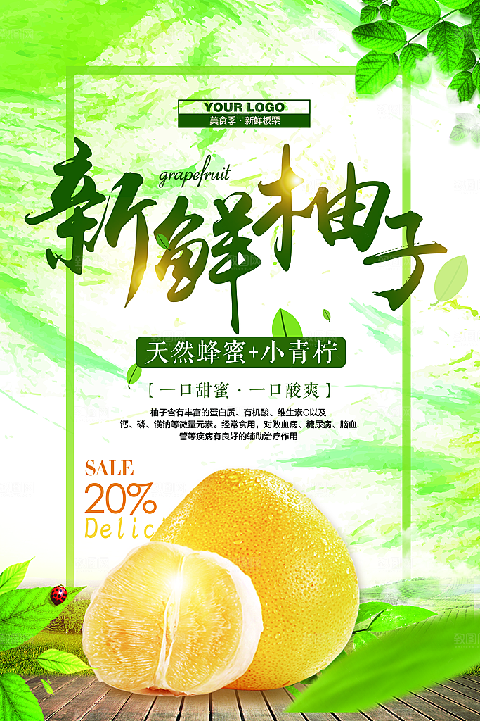柚子宣传海报设计素材
