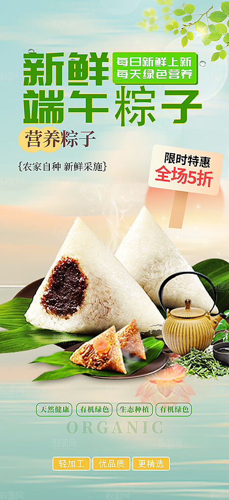 端午节粽子促销活动海报