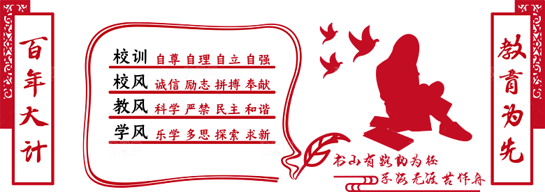 中华传统美德校园文化墙模版