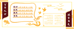 中华传统美德校园文化墙模版