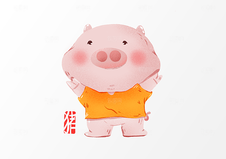 卡通十二生肖插画PSD素材