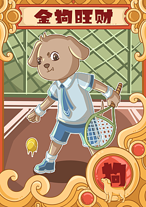 卡通十二生肖插画PSD素材