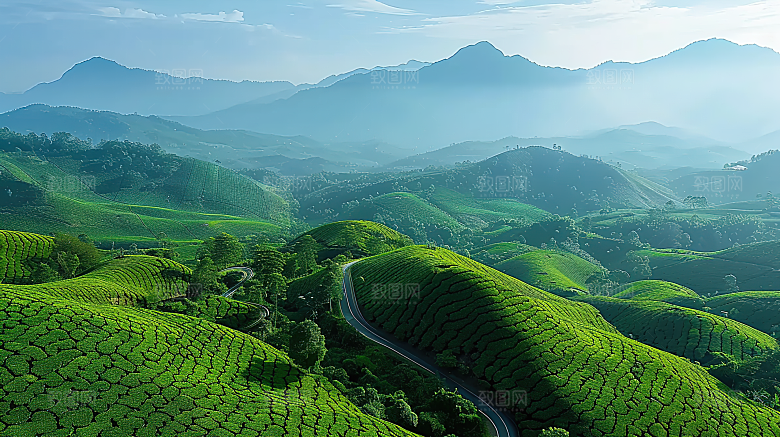 自然景色稻田唯美梯田乡村田园风光风景