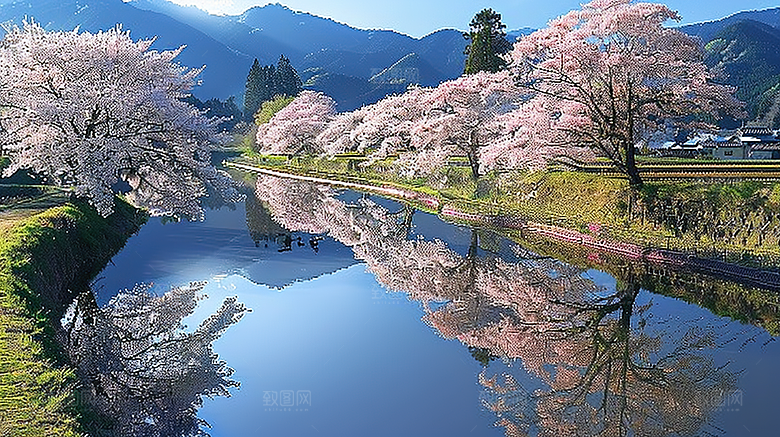 风景唯美乡村梯田田园景色自然风光稻田
