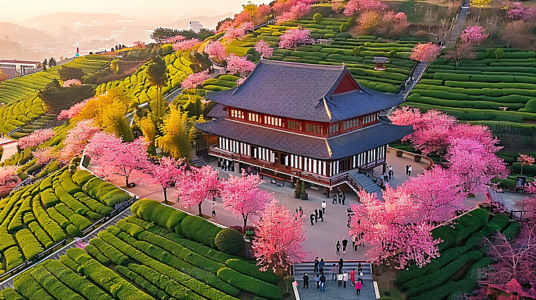 梯田唯美风景自然景色稻田田园风光乡村