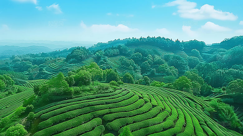 梯田唯美风景自然景色稻田田园风光乡村
