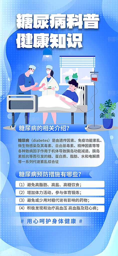 糖尿病医疗科普知识海报