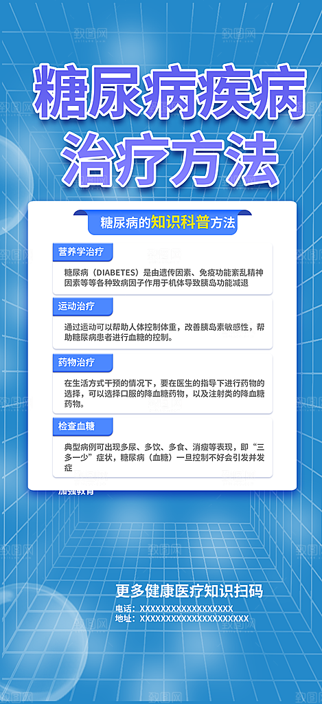 糖尿病医疗科普知识海报