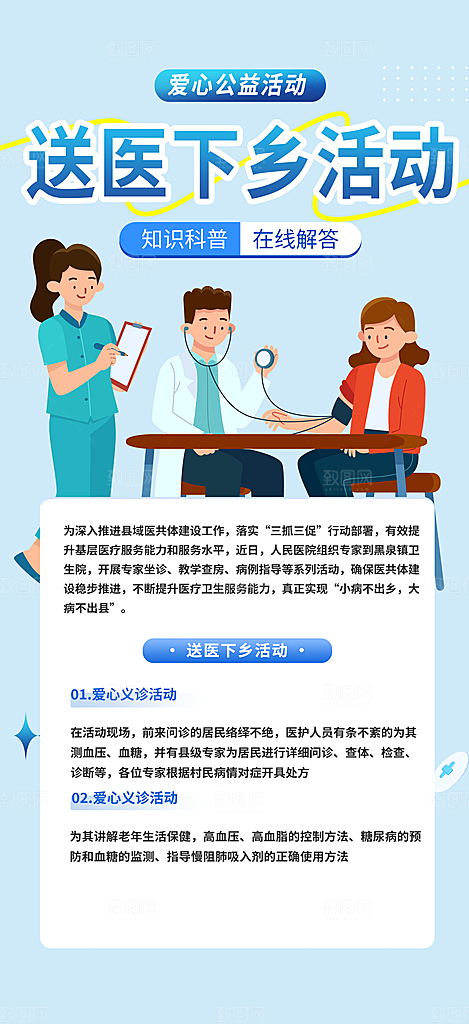医疗疾病讲解科普海报